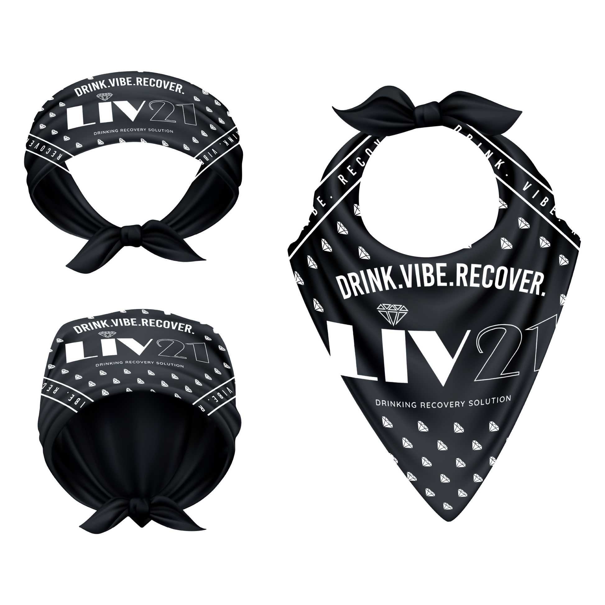 justliv21 black bandana