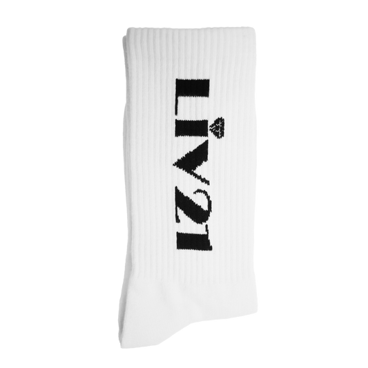 LIV21 Socks- White
