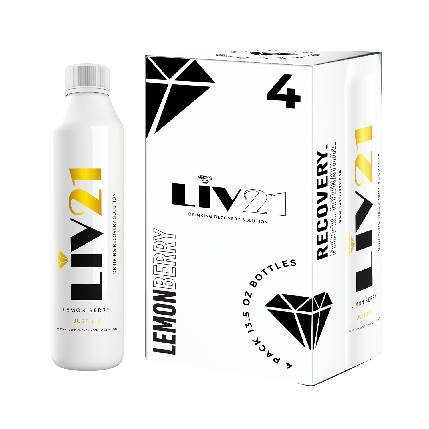 LIV21 Recovery Drink LemonBerry Standard Bottle